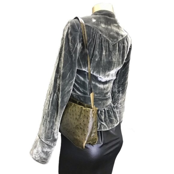 Vintage Victorian Style Crushed Velvet Jacket - Picture 4 of 6